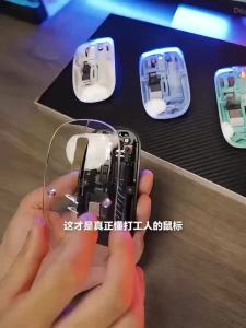 Chuột Không Dây Trong Suốt Warvank T1 - Chuột Văn Phòng Im Lặng Có Thể Sạc Lại Tương Thích Bluetooth 2.4G Cho Máy Tính Xách Tay iPad PC