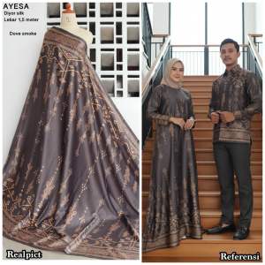 Kain silk motif ayesa | kain gamis warna maron abu navy hitam harga per setengah meter