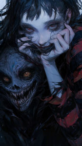 Kayou | 500/1000/1200/2000 PCS Jigsaw Puzzles Horror Dark Girl and Monster Figure Family Activity Games for Gameroom Bedroom Home Decor