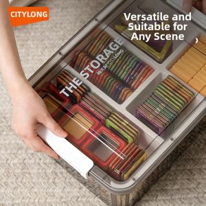 Citylong | Transparent Childrens Toy Storage Box for Magnetic Tiles Blocks Small Parts