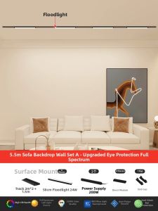 JINGYA | Surface Mount Magnetic Track Light Slim Background Rail LED Light