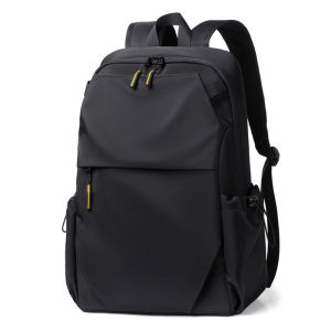 Trendy Backpack High School Male High Aesthetic Dual Shoulder Bag High Capacity Lightweight Oxford Cloth Arc Shoulder Strap Daily Match