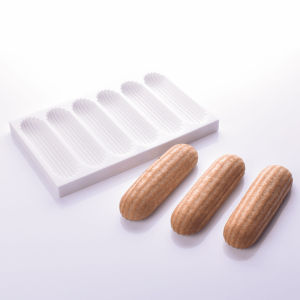แม่พิมพ์เค้กช็อกโกแลต Eclair ขนม Bakeware ยาวพัฟเบเกอรี่แม่พิมพ์นิ้วมือพัฟ Pastry Mold ครัวซิลิโคน Bakeware