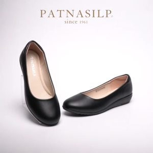 𝐏𝐀𝐓𝐍𝐀𝐒𝐈𝐋𝐏 รองเท้าคัชชู หนังนิ่ม หัวมน เก็บหน้าเท้าดี พื้นนิ่ม เดินได้ทั้งวัน ไม่เมื่อยเท้า l 92290