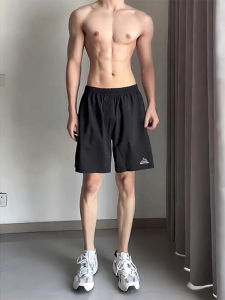 Quick Dry Ice Silk Casual Loose Fitness Shorts for Men Summer Trendy High Street Five Tenths Pants Youth Popular Straight Leg