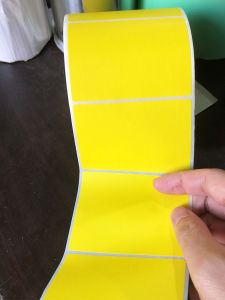 Colorful Copperplate Paper Barcode Printing Labels Adhesive Strips Red Yellow Blue Green Orange Pink for Office Equipment