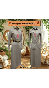 Seragam khaki pemda dki wanita bhn premium tanpa furing by Tensa Yes