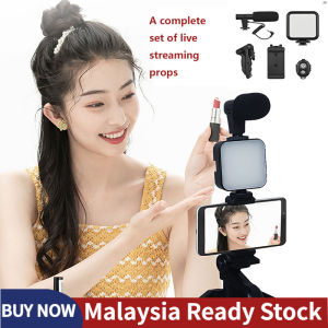 Speedefy 【Malaysia ready stock 】Professional Vlogging Video Kits LED Light and Remote Shutter Bluetooth Remote Shooting With Mini Tripod Bluetooth Selfie Control For SLR Camera Smartphone Recording