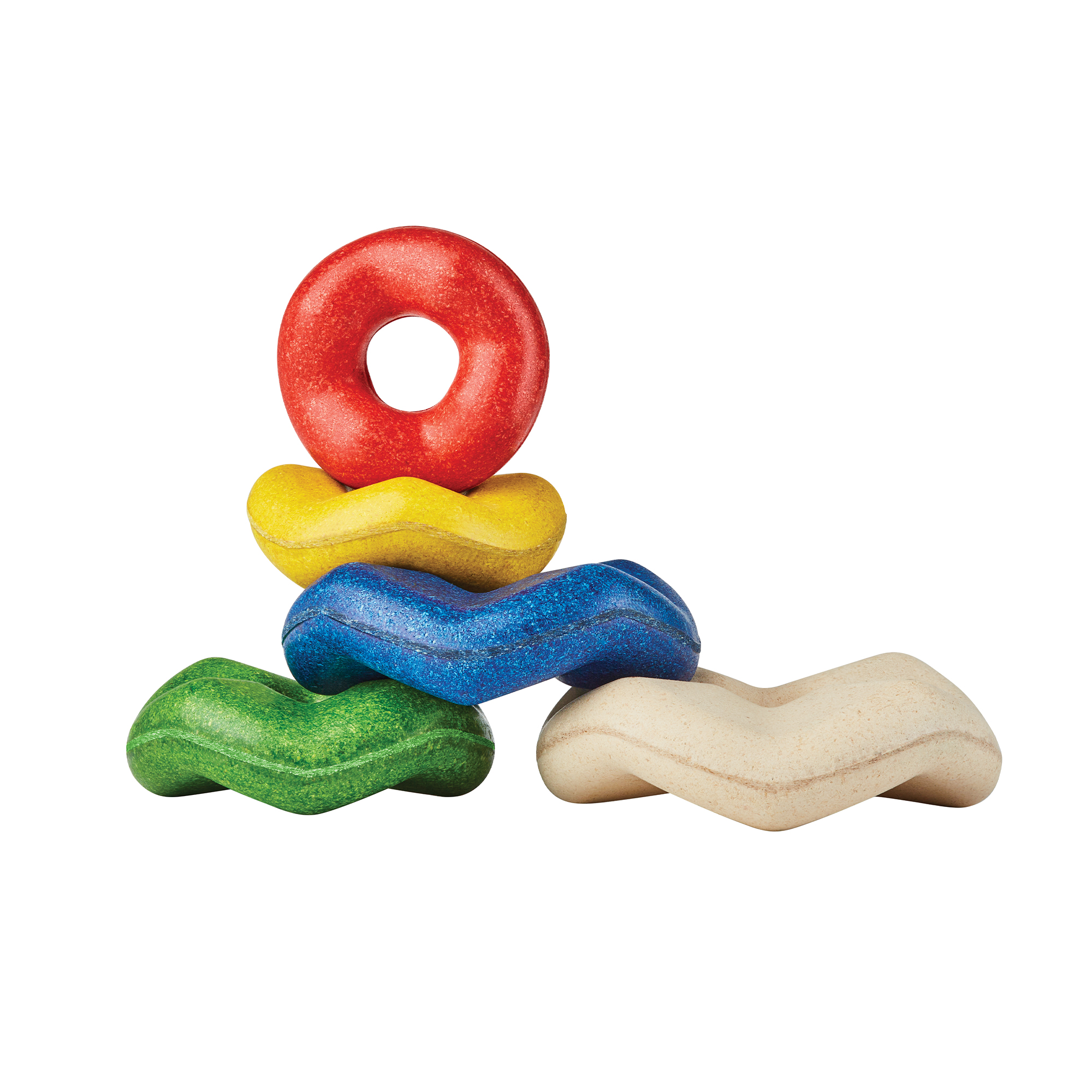 ของเล่นไม้  Wave Stacker ของเล่นเรียงซ้อนรูปทรงคลื่น เสริมพัฒนาการ สำหรับเด็กอายุ 5 เดือน ขึ้นไป