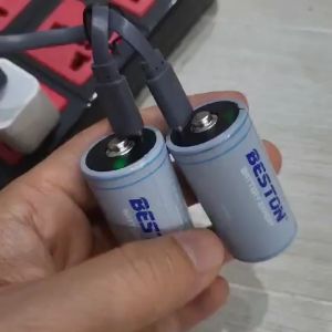 Pin sạc cỡ C BESTON chuẩn 1.5V 7400mWh - pin trung sạc trực tiếp bằng dây USB type C - hộp 2 viên kèm cáp