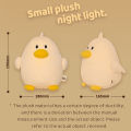 Duck Night Light Plush Toy Lovely Animal Doll Soft Warm Lamp Room Bedside Decor USB Rechargeable Gift for Child Friends. 