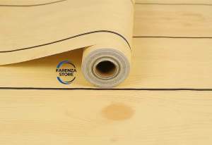 Wallpaper Dinding Kayu Kuning Lis Hitam Ukuran 45Cm x 8Meter