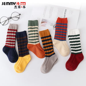 ถุงเท้าเด็กผ้าฝ้ายผสมสำหรับฤดูใบไม้ผลิและฤดูใบไม้ร่วง ถุงเท้าข้อสั้นสำหรับเด็กแรกเกิด ถุงเท้าข้อยาวสำหรับเด็กอายุ 0-1 ปี