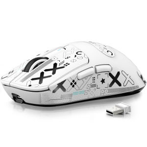 ATTACK SHARK | ATTACK SHARK X3 Wireless Gaming Mouse 49g Ergonomic Computer Mouse Triple Modes PAW3395 26K DPI Optical Sensor 200h Battery L