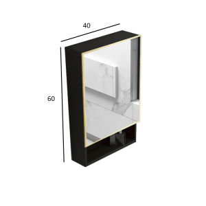 Aluminium Bathroom Cabinet with Mirror Large Storage Wall Mounted Mirror Cabinet Mirror Box with Shelf IKEA