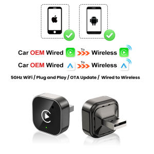 2025 NEW Wireless Carplay Adapter Android Auto 2in 1 Smart Dongle WIFI For iphone Android Phone For Volvo Benz Mg Kia Chery VW