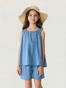 Marc&Janie | Girls Cotton Denim Sleeveless Top
