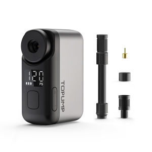 Topump TB2Pro Mini Bike Pump Portable Tire Inflator 120PSI Battery Rechargeable LED Pressure Guage Bicycle Tire AS200PRO
