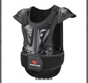 WOSAWE แจ็กเก็ตเกราะมอเตอร์ไซค์ของผู้ชายแจ็กเก็ตป้องกันไหล่หลังสำหรับขี่มอเตอร์ครอสเกราะป้องกันเกียร์