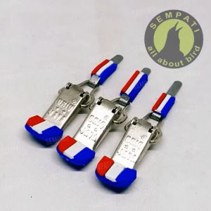 SEMPATI Klem Koper Oriq Jaya Jepitan Tebok Overpal Sangkar Kandang Burung Lovebird Murai Kacer Anis Kuncian Karet Motif Bendera KRPOJ