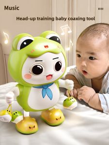Electric Frog Toy for Infants 0-1 Year Old Singing And Dancing Baby Soothing Device Practice Head up 3-6 Months Old Kids