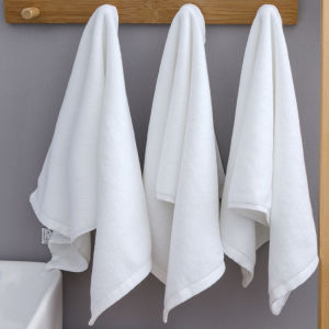Absorbent White Cotton Towel