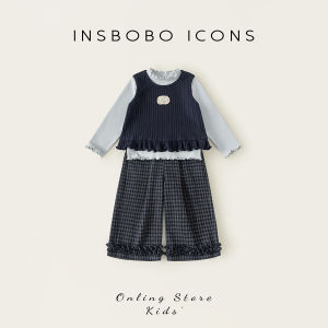 insbobo | Bộ 3 Món Đẹp và Độc Đáo cho Bé Gái Mùa Thu Áo Gile