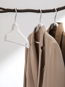 Premium Seamless Plastic Clothes Hanger Home Luxury Hanging Rack Anti-Shoulder Corner Clothes Drying Storage Tool Aluminum Alloy Base