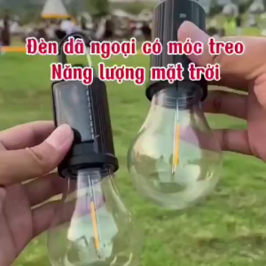 Đèn Bulb Led Treo Lều Solar Sạc Pin Type C - Đèn Camping Chống Nước 3 Mức Sáng Dùng Gia Đình