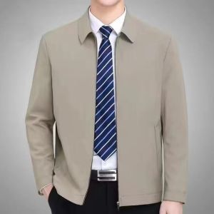 Loose Fit Administrative Jacket Coat Casual Loose Collar Business Coat for Middle-Aged And Elderly Spring Summer Clothes