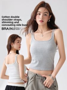 MiiOW | Cat Person Double Strap Backless Base Layer With Chest Pad Anti Light Skin Friendly Bare Sensation Cotton Vest Women Summer Outdoor Wear Tank Top