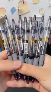 Pulpen Gel Ink 0.5mm Tinta Cair Pena Warna Alat Tulis Sekolah Kantor (COD) ROSEESHOP
