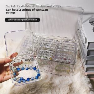 Crystal Bracelet Storage Box Dustproof Bracelet Necklace Ornament Crafts Special Small Transparent Acrylic Jewelry Box