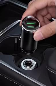 2026 200W mini car charger fast charging for iPhone QC3.0 mini PD USB Type C car mobile phone charger for Xiaomi Samsung Huawei