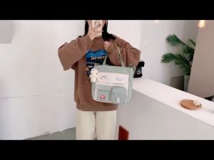 WYK128 Tas Bahu Selempang Sekolah Plain Simple Messenger Impor TKM