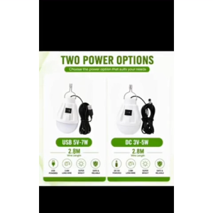 Portable LED Bulb Lamp with USB Power Easy to Hang On/Off Switch Bright Energy-Saving Light DC-3V Powered Safe Design Energy Efficient High Brightness Durable & Reliable.