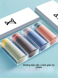 miiow | Mens Ice Silk Briefs Summer Thin Seamless Sport Antibacterial Flat Angle Shorts MiiOW Cat Person Comfortable Underwear