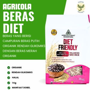Agricola Nasi Aktif | Beras Diet Mix Merah Putih  | Kaya Serat Alami | Cocok Meal Prep | Premium 1kg