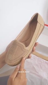 THREE & THREE - Sepatu Kerja Women Slip On Loafer Formal Wanita 245--8