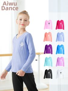 aiwuge | Childrens Spring Summer Dance Clothing Girls Latin Chinese Dance Top