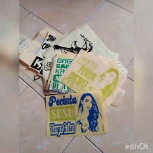 CUTTING STICKER KATA KATA LIPSTIKMU MAHAL TAPI BIBIR MU MURAHAN SETIKER MOBIL