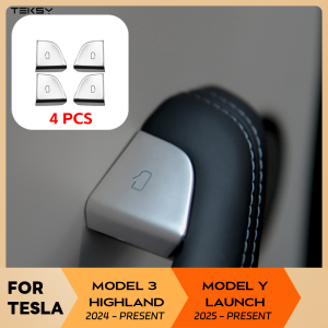 For Tesla New Model Y Launch Juniper 2025 and New Model 3 Highland 2024 Door Lock Switch Open Button Cover Protector