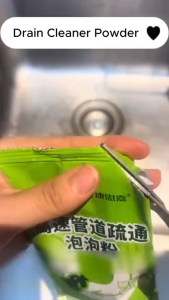 [BUY 1 TAKE 2]Drain Cleaner Powder Pipes Blockages Drain Cleaner Sink Toilet Pipe Clogged Remover Sewer Cleaning High-Speed Pipe Dredging Agent Oxygen Bubble Powder Powerful Drain Toilet Clog Remover Sink Drain Pipes Cleaner 80G