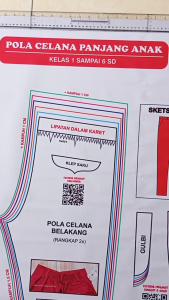POLA JIPLAK CELANA PANJANG ANAK SD
