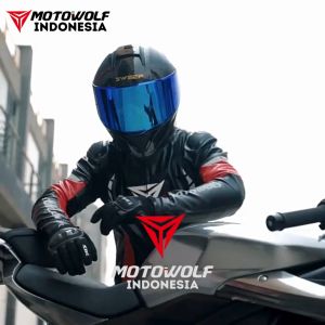 Jaket Motor Pria Kulit Touring Thermal Lock Protector ESA Lv1 Motowolf 0525