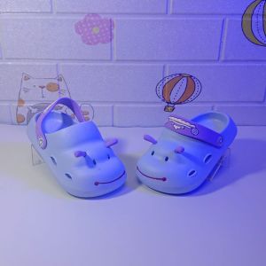 Sandal Anak Baim Perempuan tali belakang  Karakter Kumis kucing/lentur/empuk/jelly