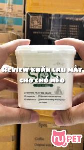 Khăn ướt lau chùi mắt cho thú cưng SOS - Miếng khăn ướt lau mắt cho chó mèo Eye Wipes giúp chăm sóc mắt cho mèo