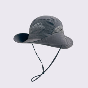 หมวกป้องกันแสงแดดกลางแจ้งผู้ชายเดินป่าตั้งแคมป์ตกปลาหมวกคาวบอยป้องกันรังสียูวีชายคาขนาดใหญ่สไตล์โดม ลำลอง ผ้าฝ้าย โพลีเอสเตอร์ หมวก