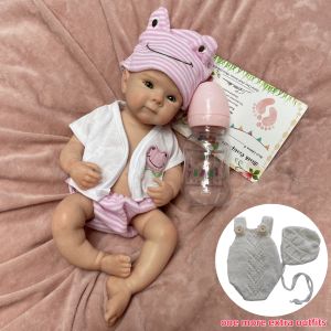 13Inch Open Mouth Bettie Girl Silicone Bebe With Two Outfits Washable Painted Reborn Baby Doll Toys Corpo De Silicone