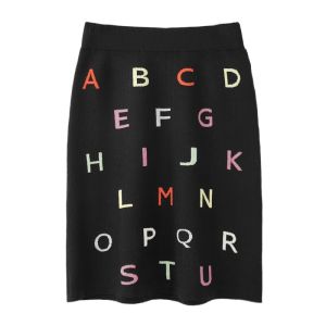 Colorful Knitted Half Skirt Elastic Waist Bodycon Winter Fashion Womens Mini Skirt Polyester Nylon Rayon Blend Bunting Label